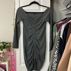 Pretty Little Thing Charcoal Bodycon Dress